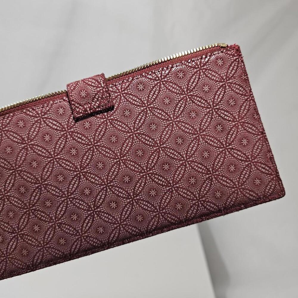 Lodis Maroon Geometric Wallet - Picture 9 of 9